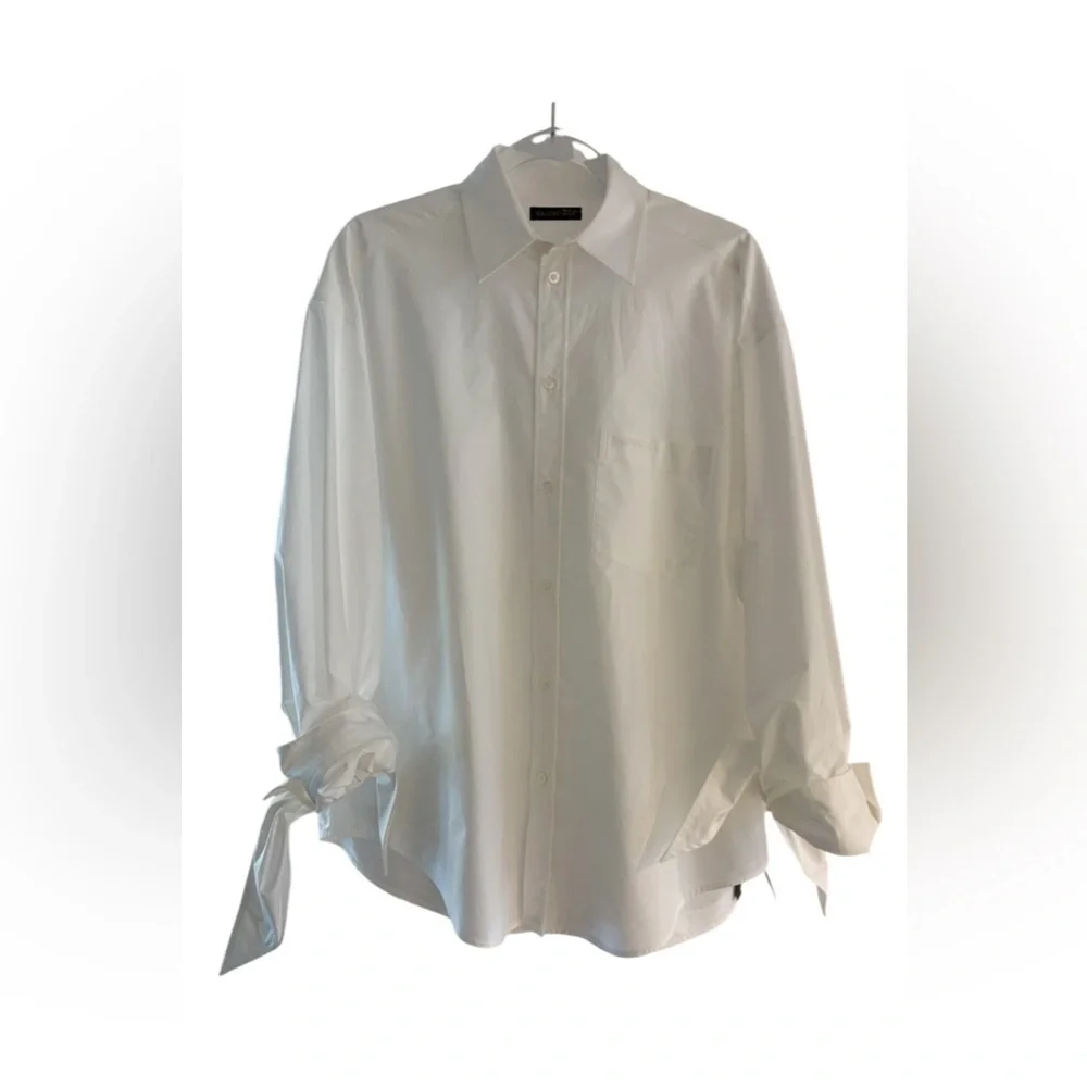 Balenciaga Knotted Cuff Blouse NWT - Picture 2 of 13